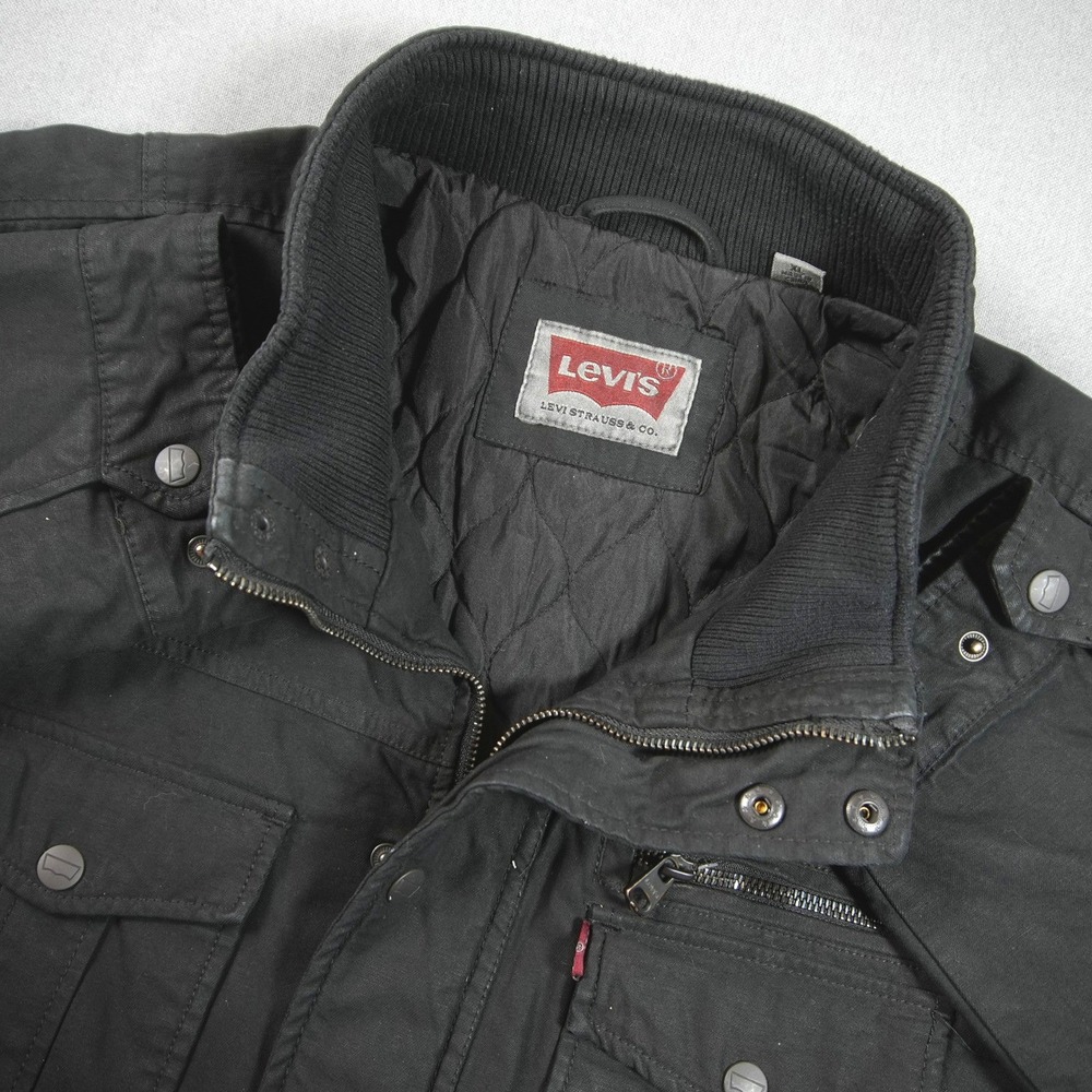 Levi's Jacket Canvas Trucker Military Quilted Barn Chore Utility Workwear Men XL
